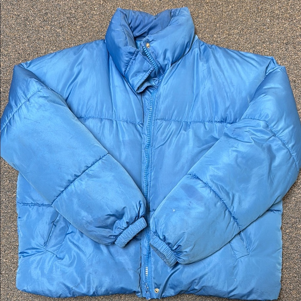 Amazon Women's Blue Puffer Jacket